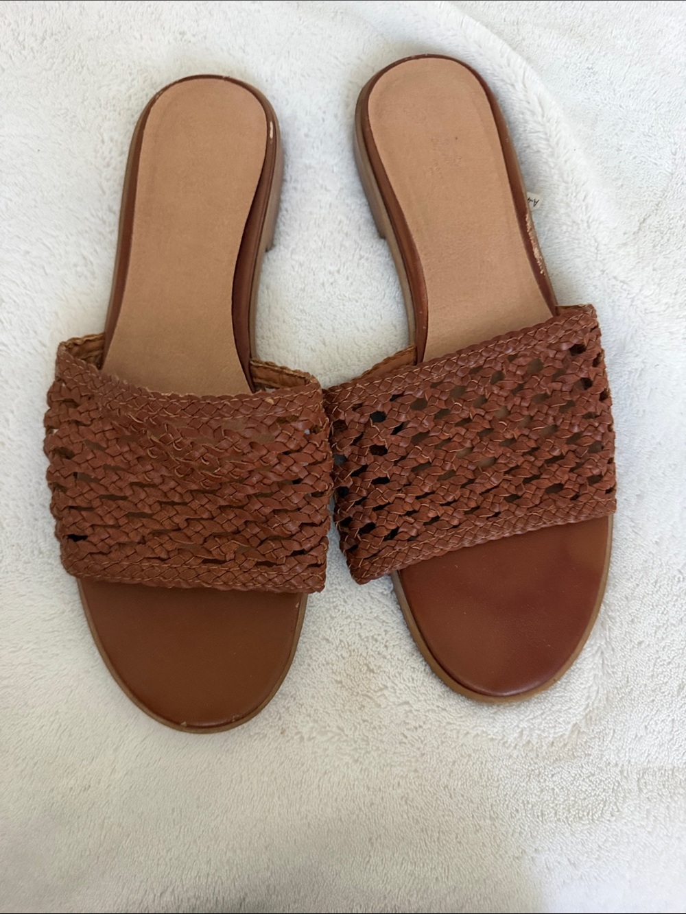 Universal Thread Braided Slide Sandals in Chestnut Brown